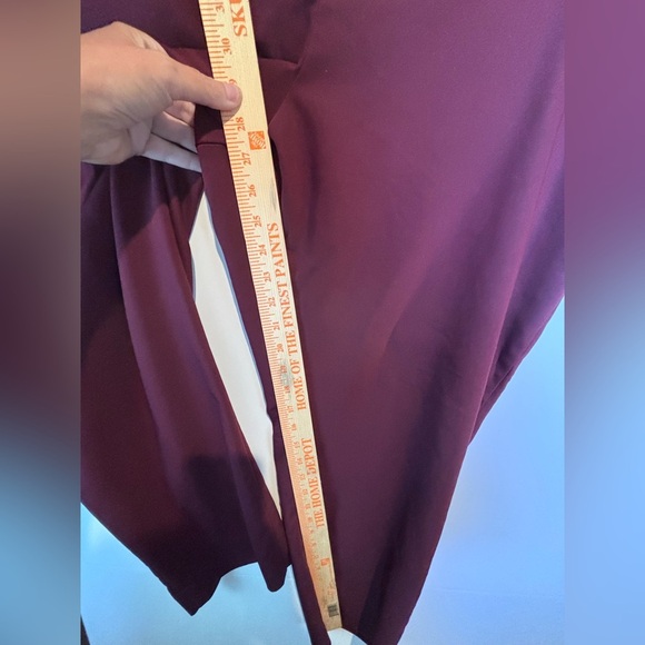 Chaps Women’s Plus Size 24W Burgundy Stretch Ankle Pants - Picture 8 of 9